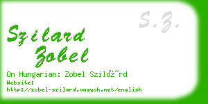 szilard zobel business card